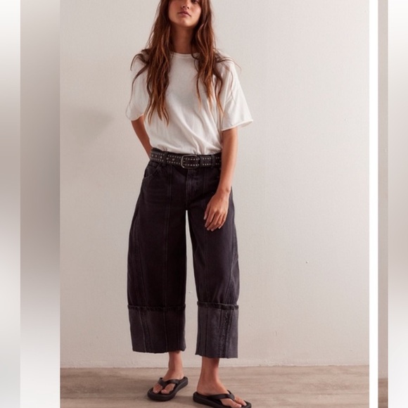 Free People Denim - Free People Olsen Cuffed Barrel Jeans